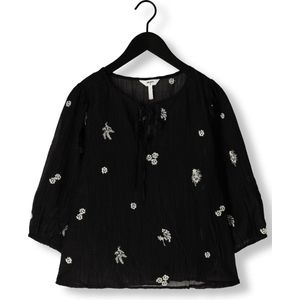 Object Objalfra 3/4 Sleeve Top Tops & T-shirts Dames - Shirt - Zwart - Maat 34