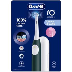 Oral-B iO series 2 Clean & Care Elektrische Tandenborstel Groen met Reisetui