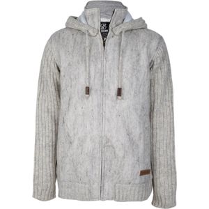 Gebreid Wollen Heren/Uni Vest van Schapenwol met Katoenen Voering en afneembare capuchon - SHAKALOHA - M Baseball ZH Beige M