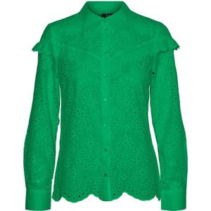 Vero Moda Blouse Vmnew Nora Ls Shirt Wvn 10289251 Bright Green Dames Maat - S