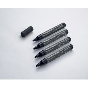 Sigel whiteboardstift - zwart - 4 stuks - whiteboard stift - SI-BA012