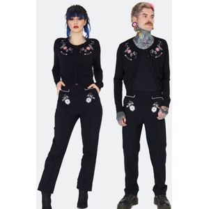 Jawbreaker - Western Flowers Embroidery Cardigan - M - Zwart