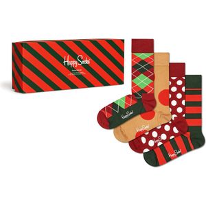 Happy Socks Dames / Heren Sokken Holiday Classics Giftbox 4-Pack - Maat 41-46