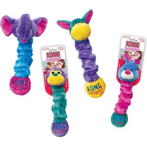 Kong Squiggles - Honden Speelgoed - Assorti Kleur - Met Piep - M - 30 cm