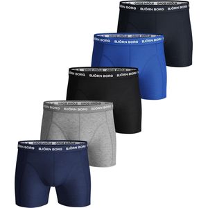 Bjorn Borg Seasonal solids heren boxershorts - 5pack - donker blauw - maat XL