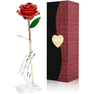 Roos - Uniek cadeau voor vrouwen - Vriendin / Moeder / Oma - Gouden Roos, ""I Love You"" Cadeau voor Valentijnsdag / Moederdag / Verjaardag / Trouwdag / Kerstmis / Jubileum.