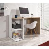 Meubella - Bureau Pierre - Eiken - Wit - 120 cm