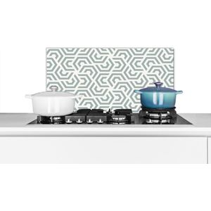 Spatscherm - Design - Patronen - Groen - Spatwand - 60x30 cm - Achterwand keuken
