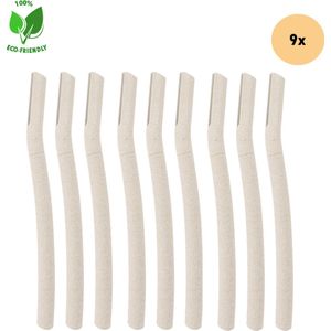 Wenkbrauw Scheermes - Wenkbrauw Trimmer - 9 stuks - Dermaplaning - Milieuvriendelijk - Gezicht en Intieme streek - Eyebrow Razor