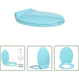 The Living Store Toiletbril soft-close ovaal groen - Toiletbril - Wc-bril - Polypropyleen - Soft-close - Toilet Accessoires