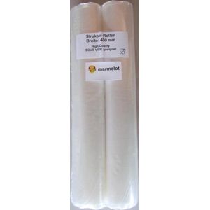 Marmelot Vacuumfolie Rollen Microstructuur 40cm x 6m 2 Rollen voor alle Merken Vacuum Sealers