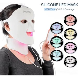 By Barkhuis Led masker - Led gezichtsmasker - Huidtherapie - Led behandeling - Gezichtsmaskers verzorging - 168 leds - 7 kleuren