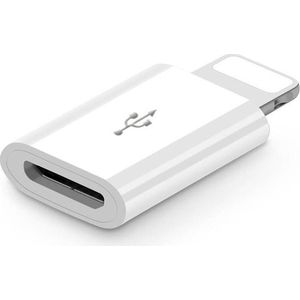 Micro-USB naar Iphone | Geschikt voor iPhone | oplader | micro usb-kabel | Wit | adapter