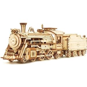 Robotime – 3D houten trein – Houten modelbouw – Bouwpakket – Voor kinderen & volwassenen – Modelbouwpakket – Miniatuur
