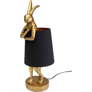 Kare Design - Tafellamp - Dierenlamp Animal Konijn - goud/zwart - small 50 cm