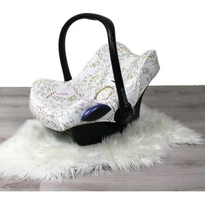 Maxi Cosi hoes Cabriofix Pebble Citi en meer - Beschermhoes Groep 0 - Universeel - Baby Cadeau - Combineer met bijpassende Wallabiezzz Zonnekap Gordelbeschermer en Speendoekje - Natuurprint