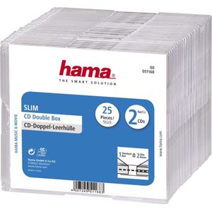 Hama CD Slim Dubbel Jewel Case 25-pack