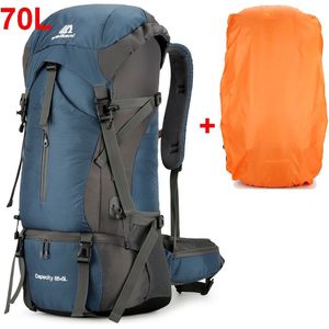 Aventury® Backpacks - 70L - Backpack Organiser - Backpack regenhoes - Laptop Backpack - Backpack Rugzak - Backpack Dames - Backpack Heren - Outdoor - Klimmen - Wandelen - Trekking Navy Blauw