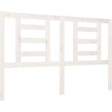 vidaXL - Hoofdbord - 146x4x100 - cm - massief - grenenhout - wit
