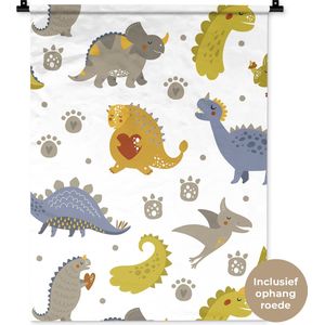 Wandkleed - Wanddoek - Dinosaurus - Kinderen - Design - Jongens - Meisjes - Kinderen - 60x80 cm - Wandtapijt