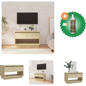 vidaXL Tv-meubel 70x41x44 cm spaanplaat sonoma eikenkleurig - Kast - Inclusief Houtreiniger en verfrisser