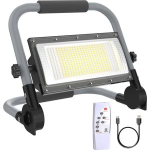 Draagbare Led-bouwlamp met Accu - 10.000 Lumen en 5 Verlichtingsmodi voor Binnen en Buiten
