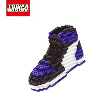 Linkgo Bouwblokken Sneaker Set - Paars - Basketbalschoen Design - Geschikt voor Jong & Oud