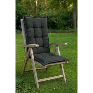 Madison Tuinstoelkussens hoge rug 50x123 Rib Black