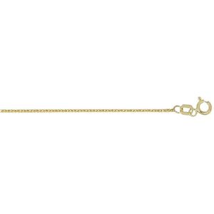 Gouden Vossenstaart Ketting 0.8 mm 45 cm 14 karaats