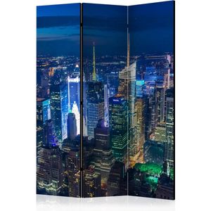 Kamerscherm - Scheidingswand - Vouwscherm - Manhattan - night [Room Dividers] 135x172 - Artgeist Vouwscherm