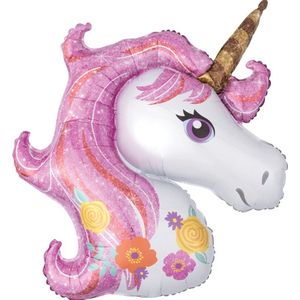 UNICORN Folieballon 83cm XL - UNICORN Ballon - UNICORN Feestdecoratie - UNICORN Verjaardag - Heliumballon