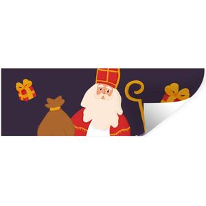 Muurstickers - Sticker Folie - Sinterklaas - Decoratie - Sint - Kinderen - Jongens - Meisjes - Kind - 90x30 cm - Plakfolie - Muurstickers Kinderkamer - Zelfklevend Behang