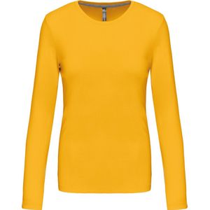 Kariban Dames T-shirt ronde hals lange mouwen K383 - Yellow - S