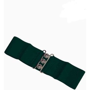 Elastische tailleriem 'Vintage stretch waist belt' groen LARGE - Banned Retro