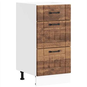 vidaXL - Keuken - onderkast - Lucca - bewerkt - hout - oud - houtkleurig