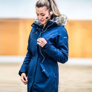 WHIS Lange Jas Coach Dark Navy - M