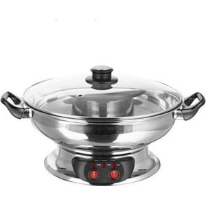 Hotpot Pan - Hotpot Electrisch - Chinese Fondue - Hotpot Kookpot - Zilver