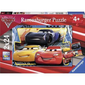 Ravensburger Cars 3 Lightning, Cruz en Jackson. Twee puzzels - 24 stukjes - kinderpuzzel