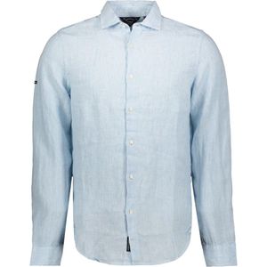 Superdry Overhemd Studios Casual Linen L S Shirt M4010607a Seafoam Blue Stripe Mannen Maat - L