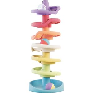 Quercetti Spiral Tower Evo gekleurde knikkertoren spiraalbaan 10-delig