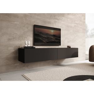 Meubella - TV-Meubel Palm - Mat zwart - 180 cm