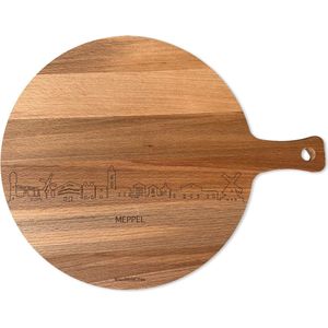 Skyline Serveerplank Rond Meppel - Hapjesplank - Serveerplank - Tapas - Hapjes - Serveren - 29cm - Hapjesplank - Serveerplank - Tapas - Hapjes - Serveren - WoodWideCities