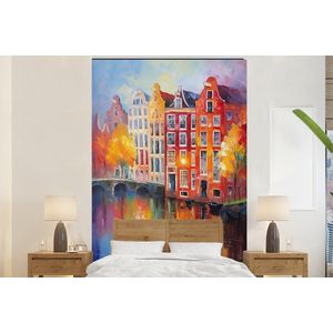 Grachtenpanden - Kunst - Schilderij - Amsterdam