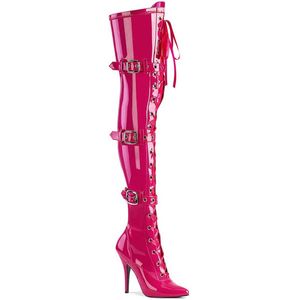 Pleaser - SEDUCE-3028 Overknee laarzen - US 13 - 44 Shoes - Roze