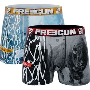 Freegun heren boxershorts microvezel | 2-pack | MAAT M | Duo Bizon/poema