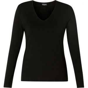 BASE LEVEL CURVY Alize Jersey Shirt - Black - maat 5(58/60)