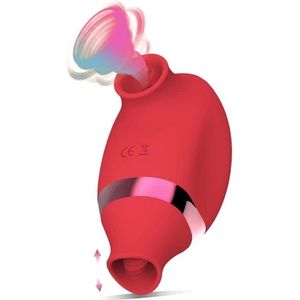 Akindo - Oral Air-Pulse Clitoris Stimulator - Luchtdruk Vibrator - Discreet & Stille Vibrators voor Vrouwen - Vibrators voor Vrouwen & Koppels - Seksspeeltjes - Sex Toys Couples - Erotiek - Fibrator -Vibromasseur - rood-koper