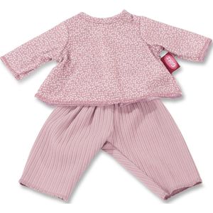 Götz poppenkleding babypop blouse en broek oud roze voor pop van 30-33cm