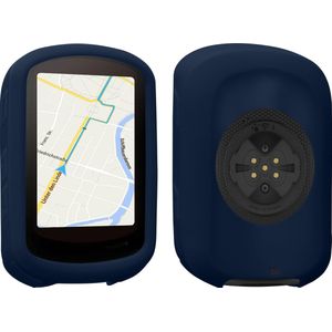 kwmobile hoes geschikt voor Garmin Edge 840 / Edge 540 - Siliconen beschermhoes voor fietsnavigatie - donkerblauw