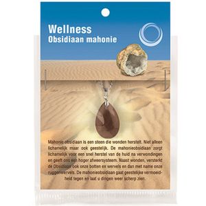 Ruben Robijn Obsidiaan mahonie gezondheids hanger